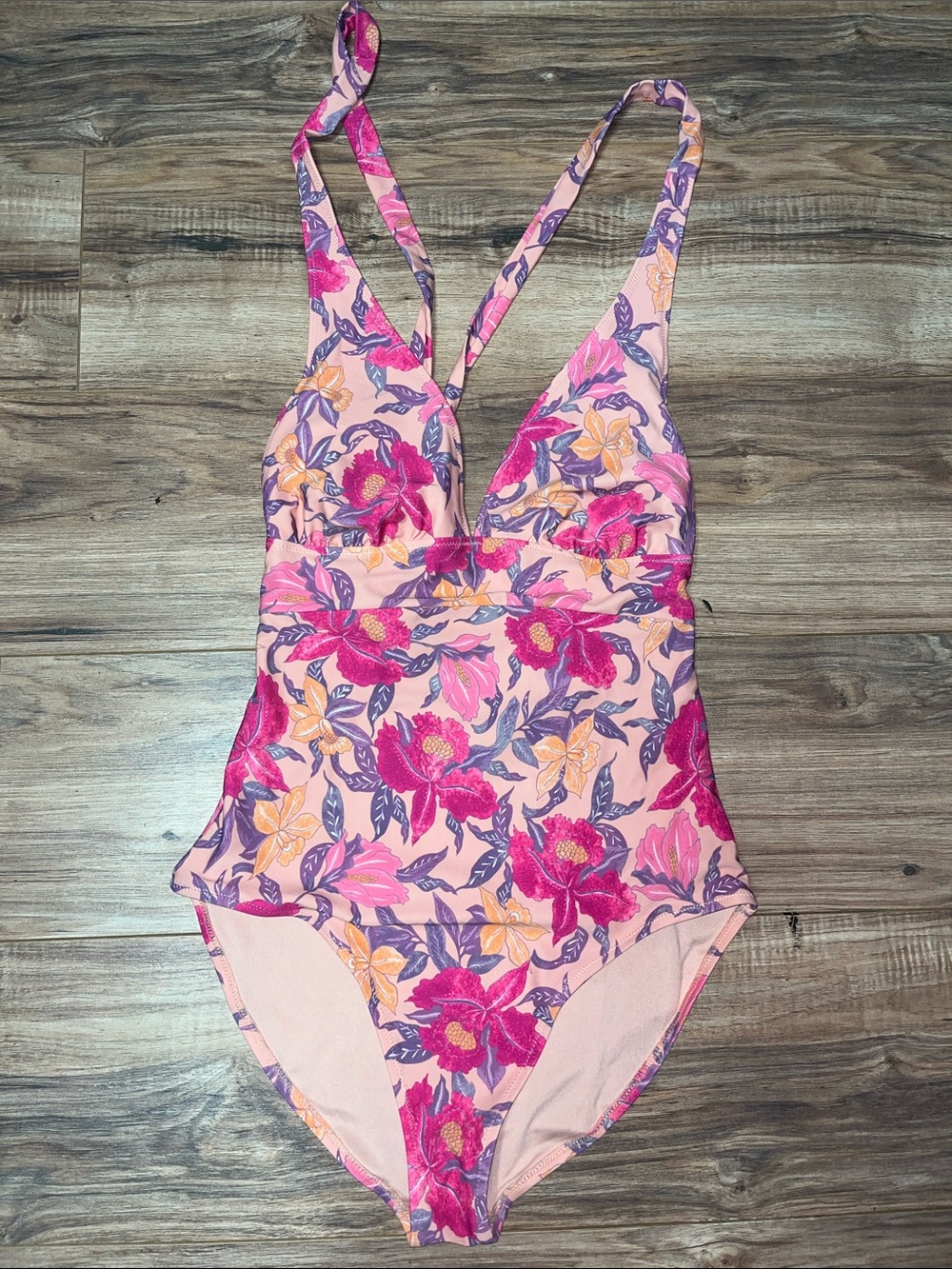 Small Old Navy Women’s Pink Floral One-Piece Swimsuit